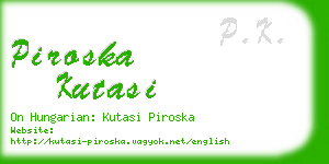 piroska kutasi business card